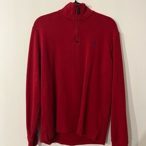 Red Ralph Lauren Sweater 1/4 zip